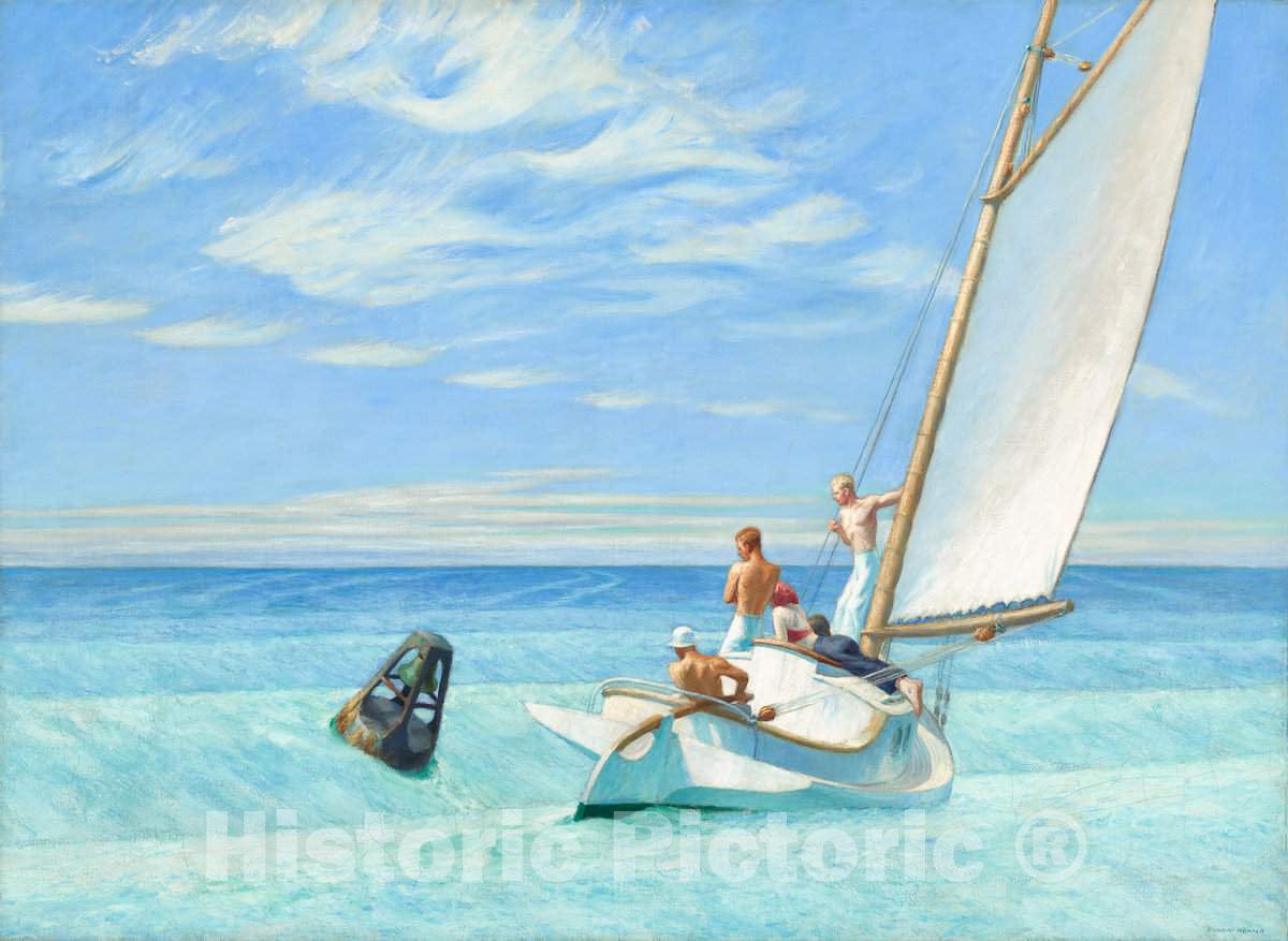 Art Print : Edward Hopper, Ground Swell, 1939 - Vintage Wall Art