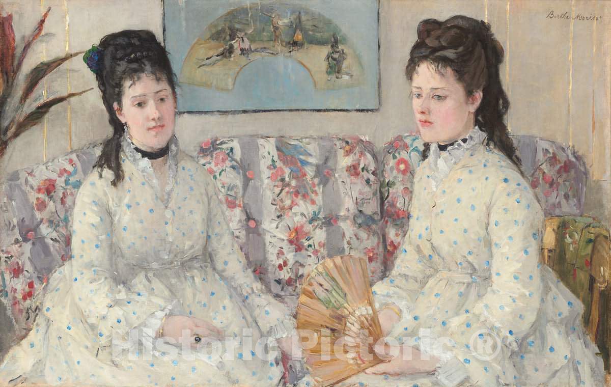 Art Print : Berthe Morisot, The Sisters, 1869 - Vintage Wall Art