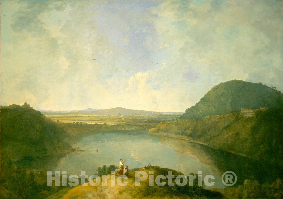 Art Print : Richard Wilson, Lake Albano, 1762 - Vintage Wall Art