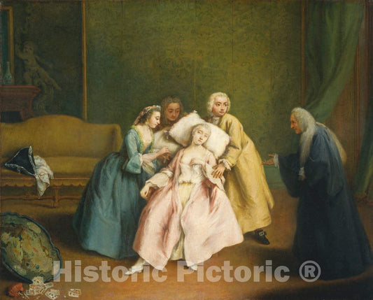Art Print : Pietro Longhi, The Faint, c. 1744 - Vintage Wall Art