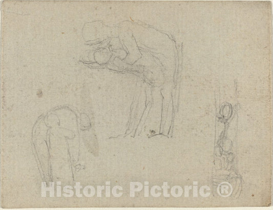 Art Print : John Flaxman, Three Groups of Figures - Vintage Wall Art