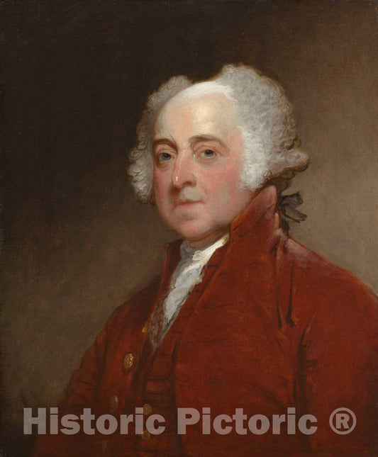 Art Print : Gilbert Stuart, John Adams, c. 1821 - Vintage Wall Art