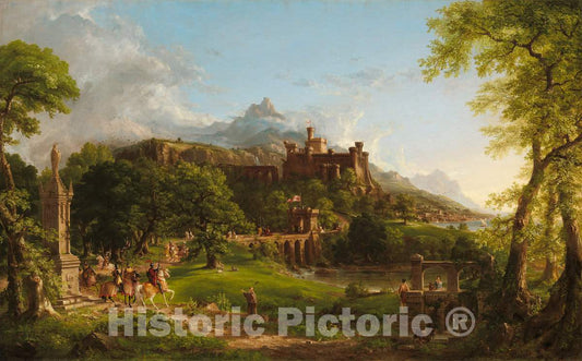 Art Print : Thomas Cole, The Departure, 1837 - Vintage Wall Art