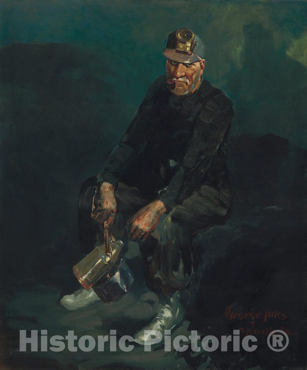 Art Print : George LUKS, The Fire Boss, 1925 - Vintage Wall Art