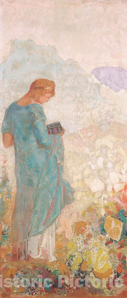 Art Print : Odilon Redon, Pandora, c.1911 - Vintage Wall Art