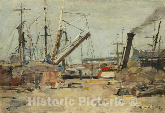 Art Print : EugÃ¨ne Boudin, The Trawlers, 1885 - Vintage Wall Art