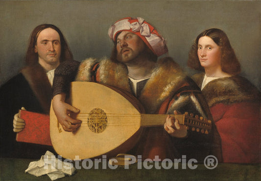Art Print : Cariani, A Concert, c. 1518-1520 - Vintage Wall Art