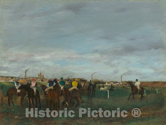 Art Print : Edgar Degas, The Races, 1871-1872 - Vintage Wall Art