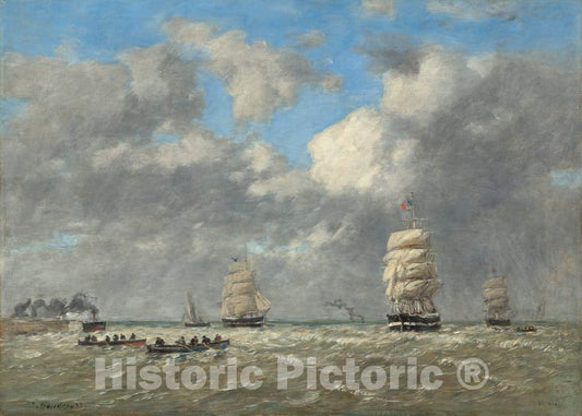 Art Print : EugÃ¨ne Boudin, Le Havre, 1883 - Vintage Wall Art