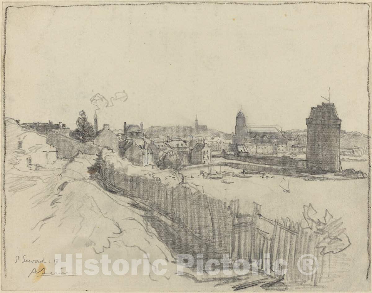 Art Print : Auguste LepÃ¨re, Saint Servan, 1917 - Vintage Wall Art