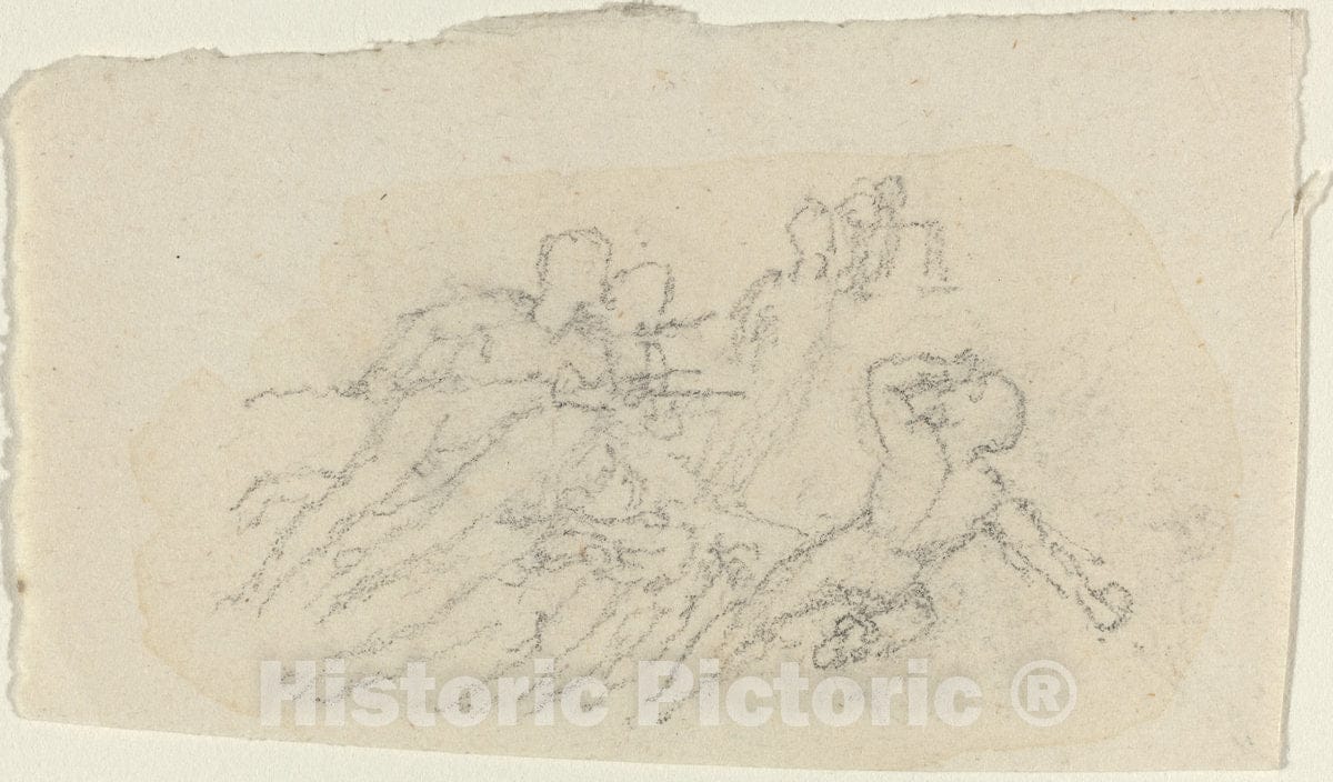 Art Print : John Flaxman, Group of Figures - Vintage Wall Art
