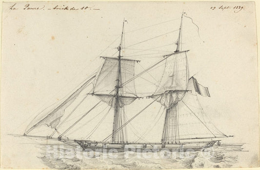 Art Print : Charles Meryon, La Panne, 1839 - Vintage Wall Art