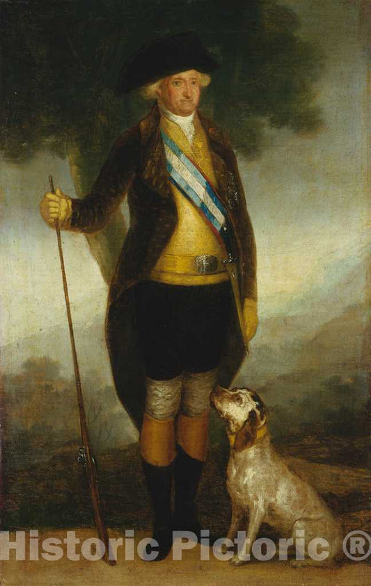 Art Print : Francisco de Goya, Charles IV of Spain as Huntsman, c.1800 - Vintage Wall Art