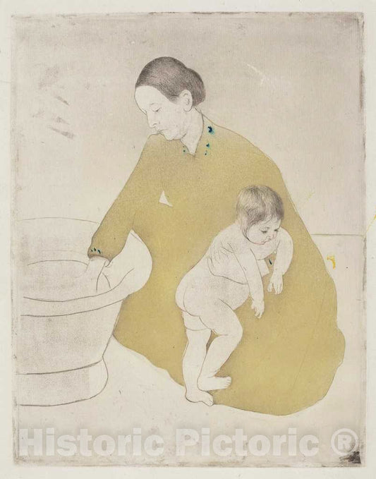 Art Print : Mary Cassatt, The Bath, 1890-1891 - Vintage Wall Art