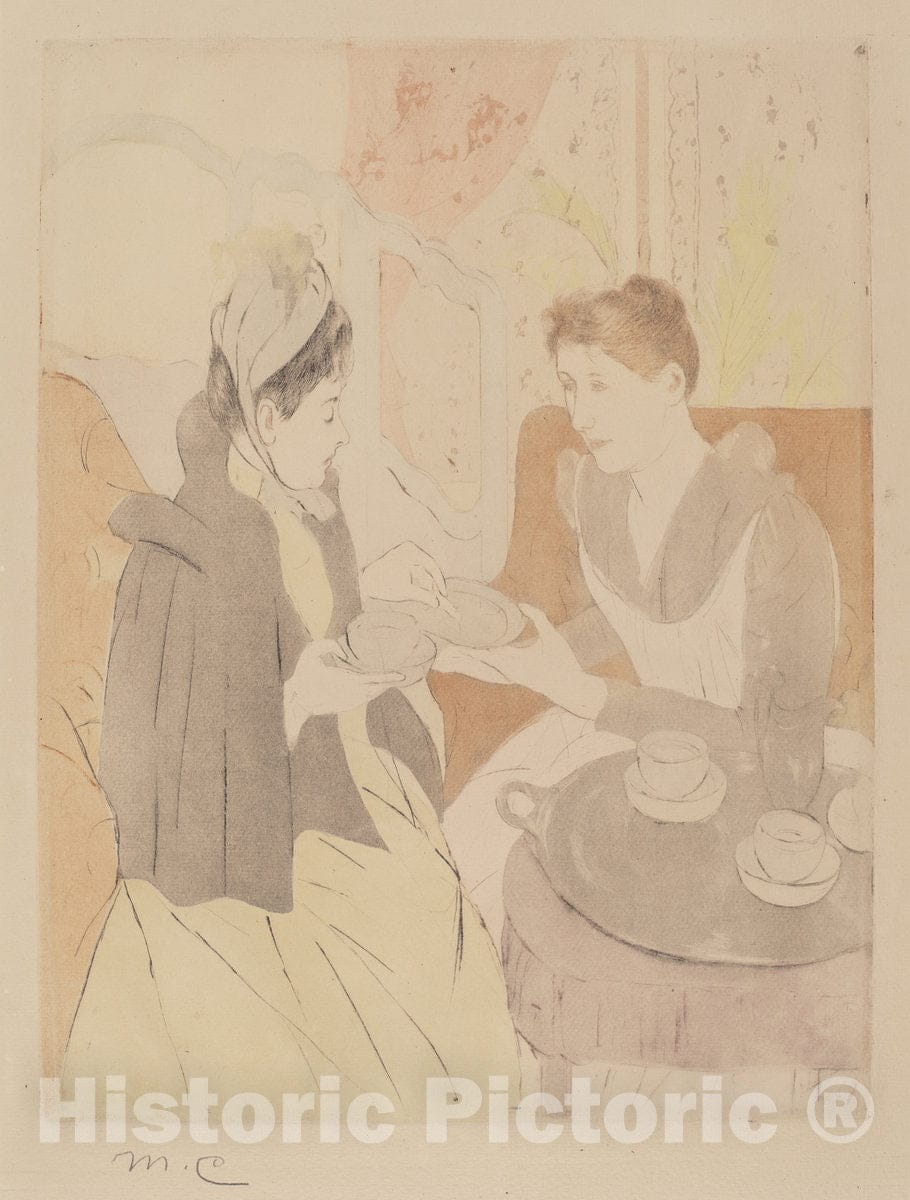 Art Print : Mary Cassatt, Afternoon Tea Party, 1890-1891 - Vintage Wall Art