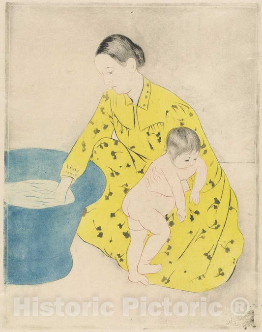 Art Print : Mary Cassatt, The Bath, 1890-1891 - Vintage Wall Art
