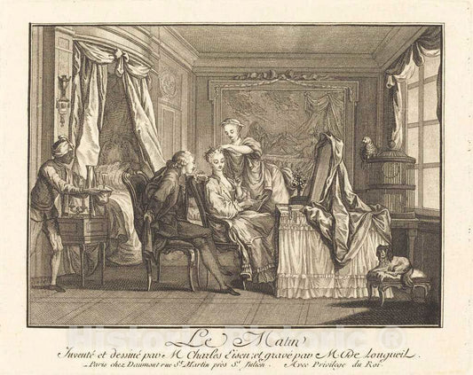 Art Print : Longueil After Eisen, Le Matin - Vintage Wall Art
