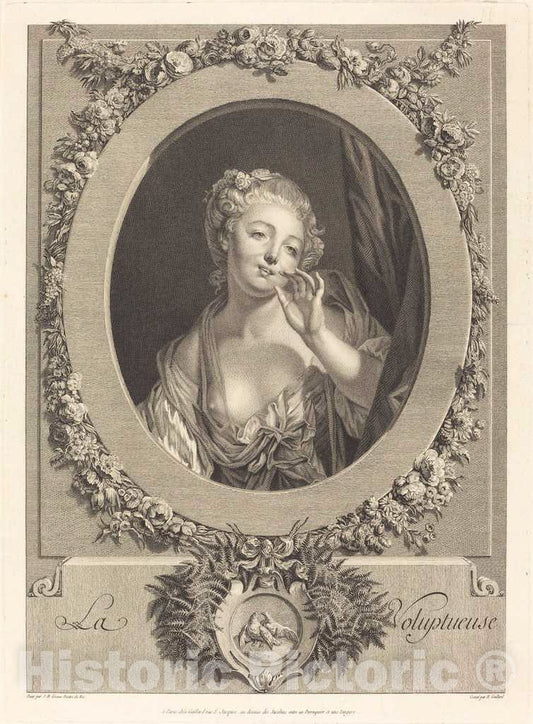 Art Print : Gaillard After Greuze, La voluptueuse - Vintage Wall Art