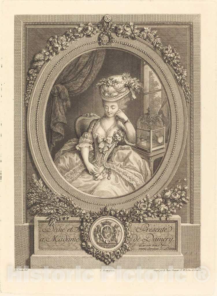 Art Print : Le Beau After Nicolas TanchÃ©, Le desirs naissants - Vintage Wall Art