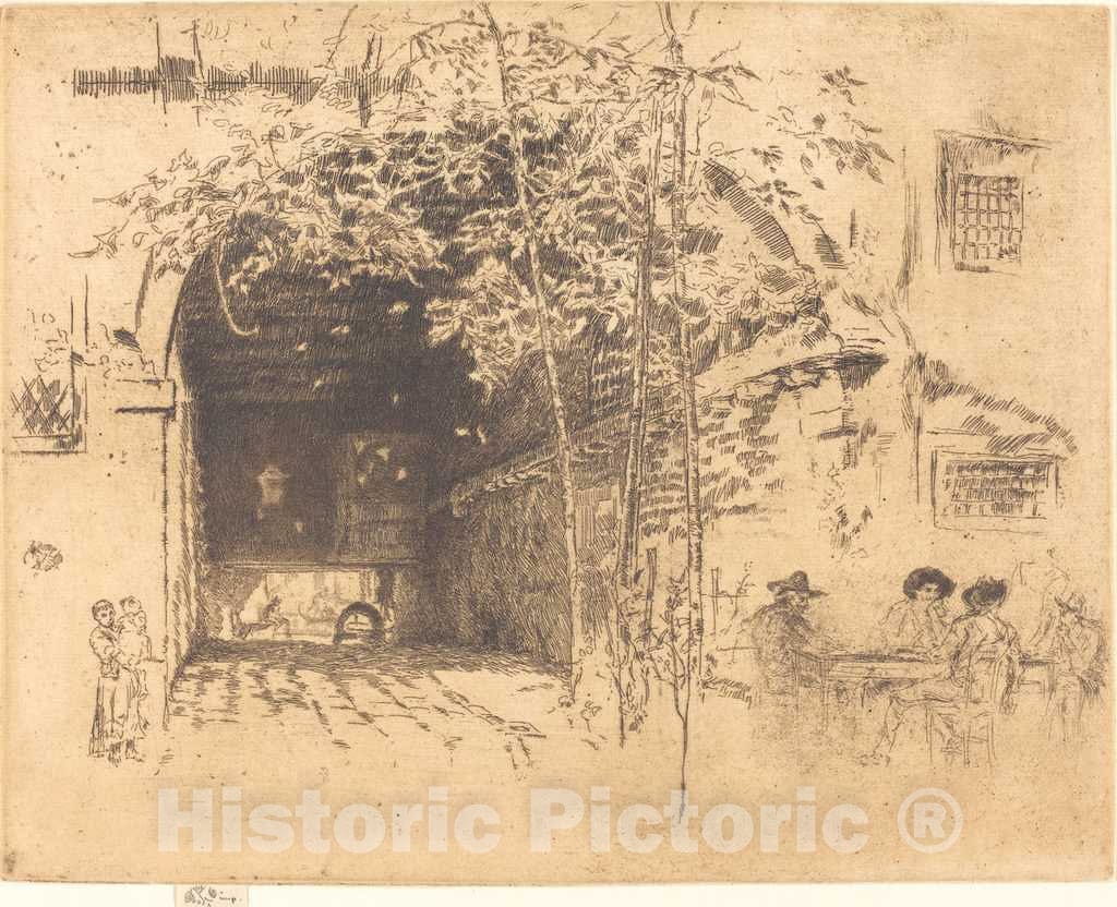 Art Print : James McNeill Whistler, The Traghetto, No.II, 1880 - Vintage Wall Art