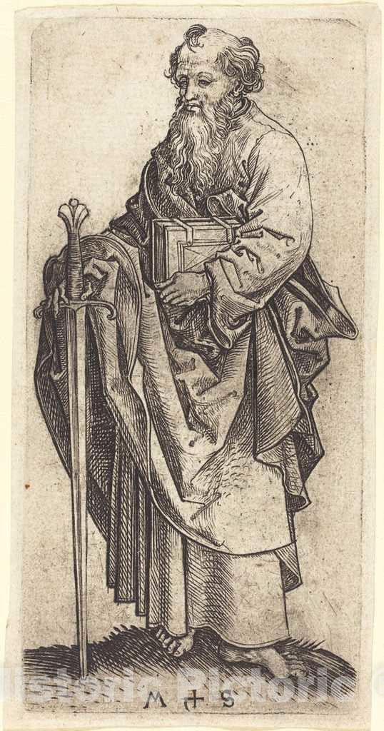 Art Print : Martin Schongauer, Saint Paul, c. 1480 - Vintage Wall Art