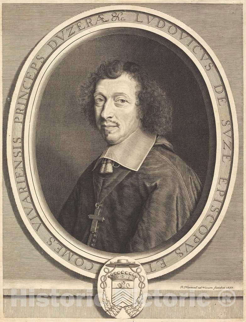 Art Print : Robert Nanteuil, Louis-Francois de La Baume de Suze - Vintage Wall Art