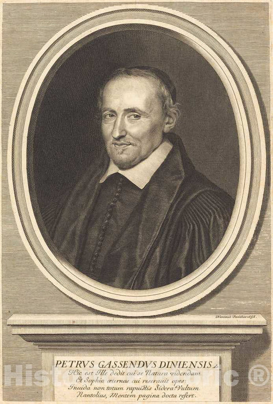 Art Print : Robert Nanteuil, Pierre Gassendi, 1658 - Vintage Wall Art
