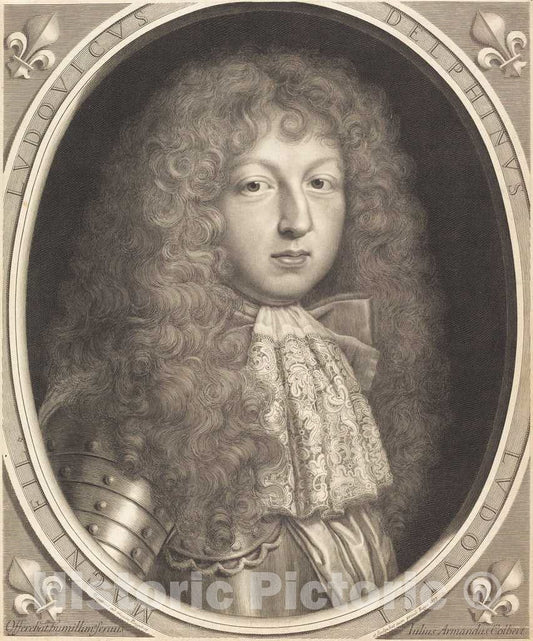 Art Print : Robert Nanteuil, Louis, Dauphin de France, 1677 - Vintage Wall Art