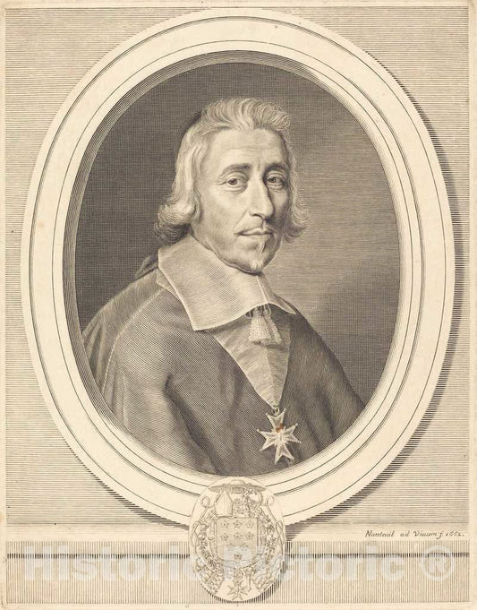 Art Print : Robert Nanteuil, Hardouin de Perefixe, 1662 - Vintage Wall Art