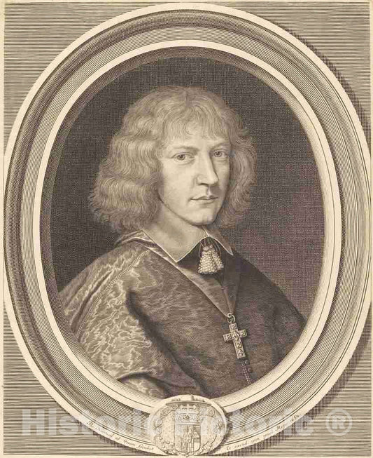 Art Print : Robert Nanteuil, Henri II, Duc de Nemours, 1652 - Vintage Wall Art