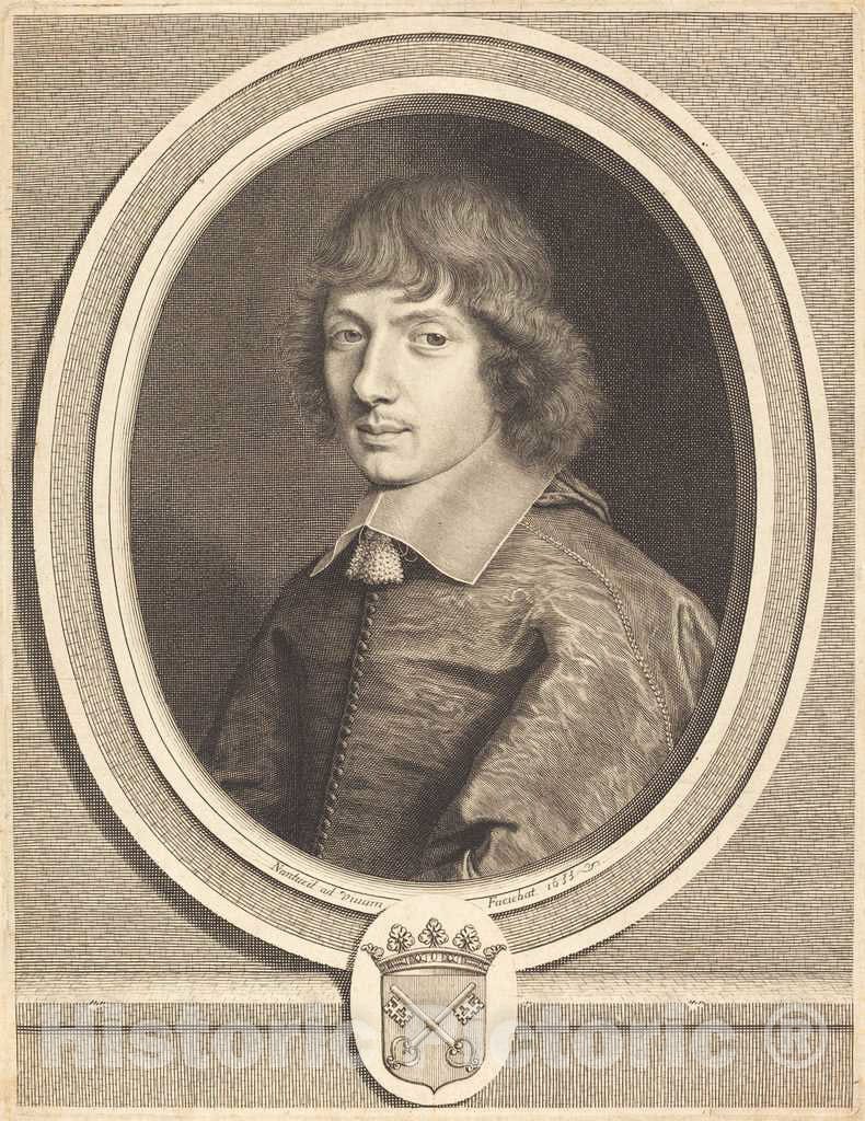 Art Print : Robert Nanteuil, Francois de Clermont Tonnerre, 1655 - Vintage Wall Art