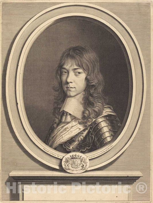 Art Print : Robert Nanteuil, Godefroi-Maurice, Duc de Bouillon, 1657 - Vintage Wall Art