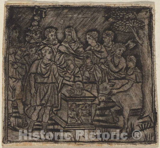 Art Print : Sacrifice, c.1520 - Vintage Wall Art