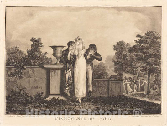 Art Print : Philibert-Louis Debucourt, L'Innocente du Jour, 1810 - Vintage Wall Art