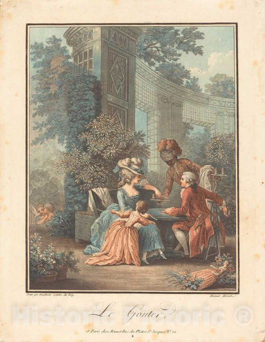 Art Print : Bonnet After Baudouin, Le Gouter - Vintage Wall Art
