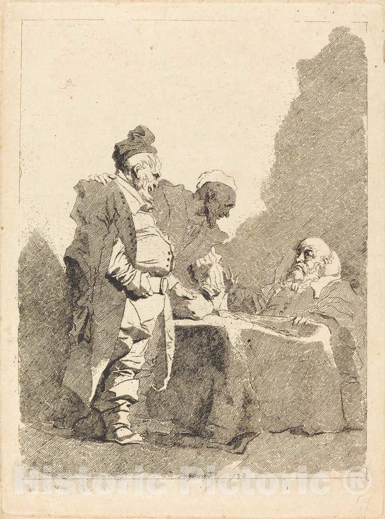 Art Print : HonorÃ© Fragonard, The Tax Collectors (Les traitants), 1778 - Vintage Wall Art