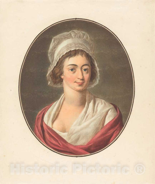 Art Print : Alix After Garnerey, Charlotte Corday - Vintage Wall Art
