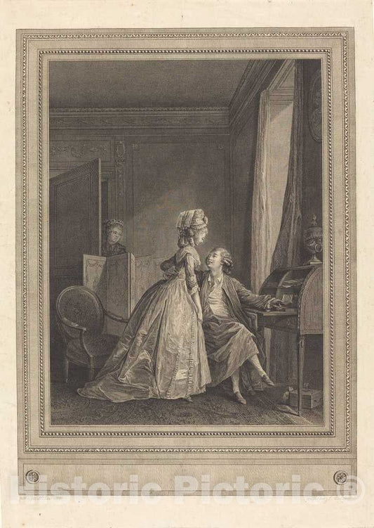 Art Print : Delignon After Lavreince, Les offres seduisantes, 1782 - Vintage Wall Art