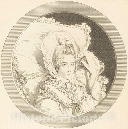 Art Print : Augustin de Saint-Aubin, Derniere heure de la Baronne de Rebecque, 1780 - Vintage Wall Art