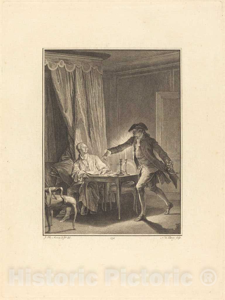 Art Print : Delaunay After Moreau, Ah! Jeune Homme Ã  ton bienfaiteur, 1774 - Vintage Wall Art