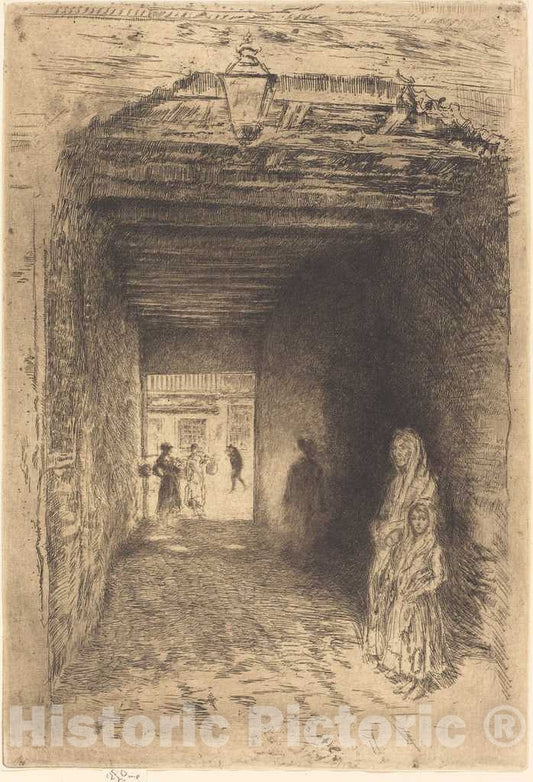 Art Print : James McNeill Whistler, The Beggars, c.1880 - Vintage Wall Art