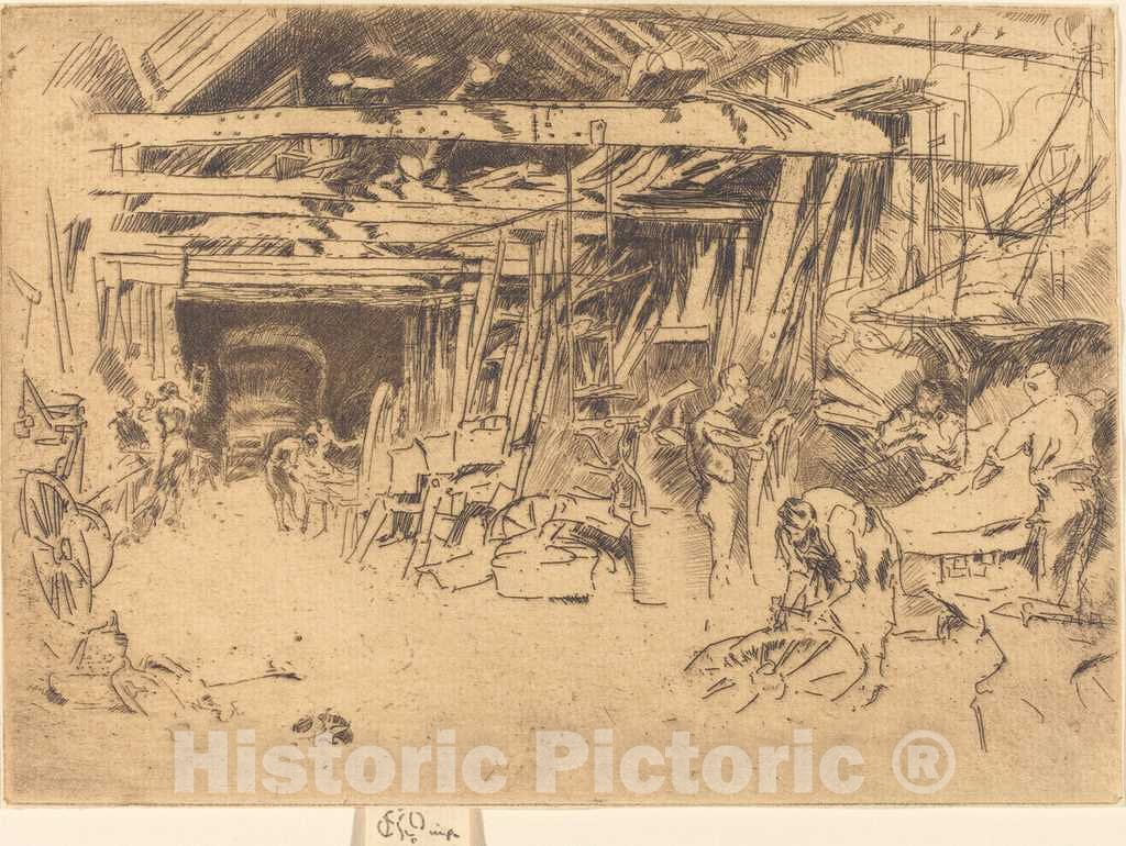 Art Print : James McNeill Whistler, Wheelwright, c.1880 - Vintage Wall Art