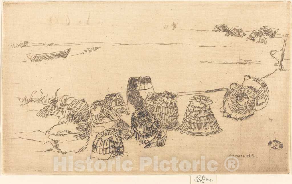 Art Print : James McNeill Whistler, Lobster-Pots, c.1881 - Vintage Wall Art