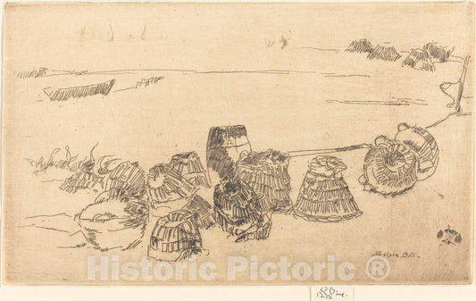 Art Print : James McNeill Whistler, Lobster-Pots, c.1881 - Vintage Wall Art