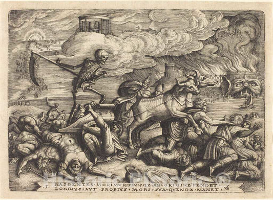 Art Print : Georg Pencz, The Triumph of Death - Vintage Wall Art