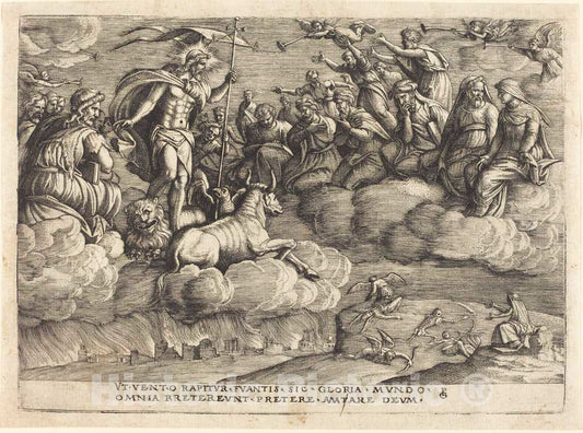 Art Print : Georg Pencz, The Triumph of Eternity - Vintage Wall Art