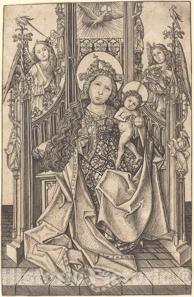 Art Print : Madonna and Child Enthroned, c. 1466 - Vintage Wall Art
