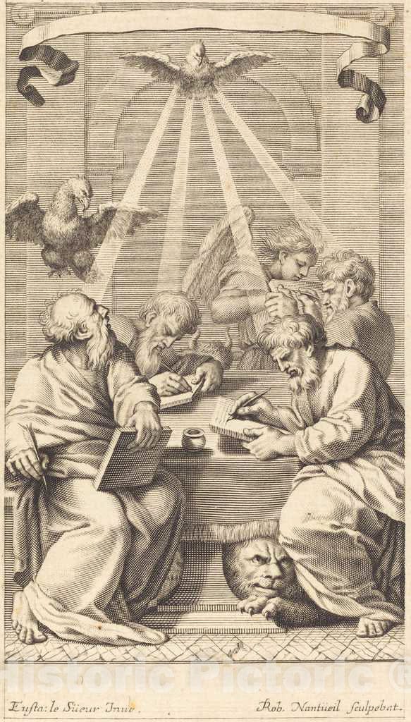 Art Print : Robert Nanteuil, The Four Evangelists - Vintage Wall Art