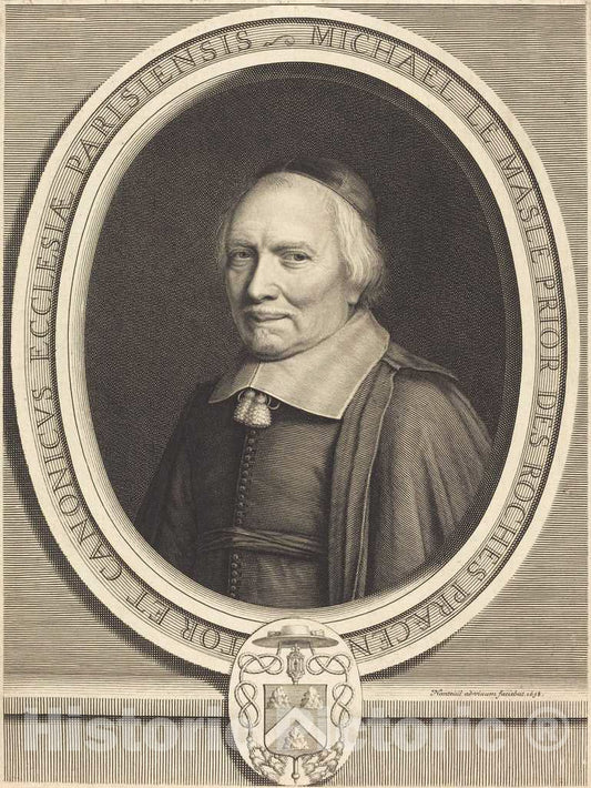 Art Print : Robert Nanteuil, Michel Le Masle, 1658 - Vintage Wall Art