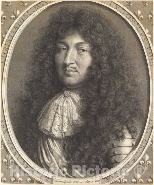 Art Print : Robert Nanteuil, Louis XIV, 1676 - Vintage Wall Art